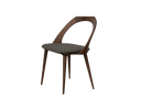 dining chair with wood and black finish
