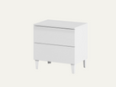 2 Drawer bedside table White