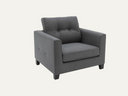 Grey fabric armchair