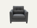 Grey fabric armchair