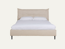  King Size Bed Frame Latte Boucle Fabric