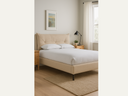 King Size Bed Frame Latte Boucle Fabric