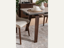 Rectangle dining table in a refined latte shade