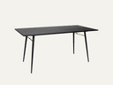 Rectangular black dining table