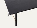Rectangular black dining table