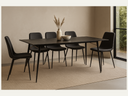 Rectangular black dining table