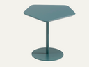 Pentagonal side table in pastel Blue