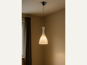 Glass Ceiling Pendant Light - Polished Chrome