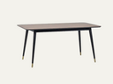 Rectangular Dining Table Walnut & Black