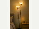 Floor lamp gold and black finish