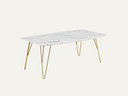 Coffee Table White Marble and gold legs