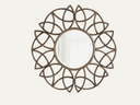 Round Wall Mirror in Bronze circular