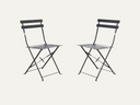 Garden chairs steel black
