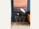 Geometric Hexagon Tempered Glass Coffee Table