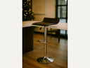 Black bar stool and steel base 