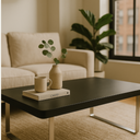 Accent black high gloss end table rectangular