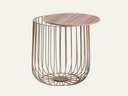 Black or Gold Cage Coffee Lamp Table