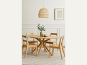 Oval Dining table oak finish