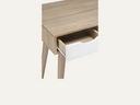 Oak desk with white drawer