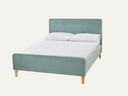  5ft King Size Aqua Blue Velvet Fabric Bed Frame