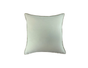 Large cream velvet cushion with chocolate piping 