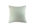 Large cream velvet cushion with chocolate piping 