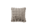 Cushion with faux fur fabric on a sofa 