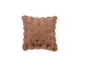 Chocolate brown cushion with faux fur fabric  