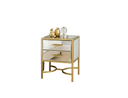Mirror Bedside with gold frame and legs 