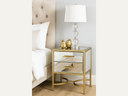 Mirror Bedside with gold frame and legs 