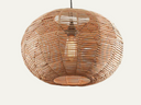 Natural Wicker Round Pendant