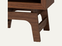 Nightstand With Drawer and Shelf dark walnut and black