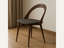 dining chair with wood and black finish