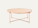 Allure Large Pink Mirror Side Table