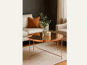 Allure Large Pink Mirror Side Table
