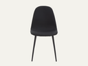 Black fabric dining chair