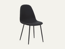Black fabric dining chair