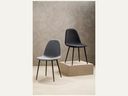 Black fabric dining chair