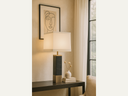 Table lamp with marble base