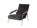 Occasional Chair Grey Velvet