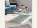 All Glass coffee table rectangular in a setting