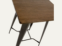 High table with wood top