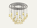 Santa & Cole Cirio Chandelier - White opal glass / Small : 100cm