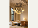 Santa & Cole Cirio Chandelier - White opal glass / Small : 100cm
