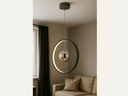 Dar Lighting Mercury Modern Vertical LED Ceiling Pendant In White And Chrome Finish MER012