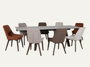 Axton Extending Rectangle Dining Table in Latte