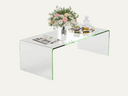 Tangkula Glass Coffee Table