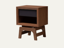 Old TV Style Nightstand With Drawer and Shelf