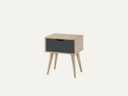 Dunelm LPD Furniture Scandi 1 Drawer Bedside Table Grey