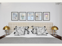 Cream Pygment 6ft bed with large headboard